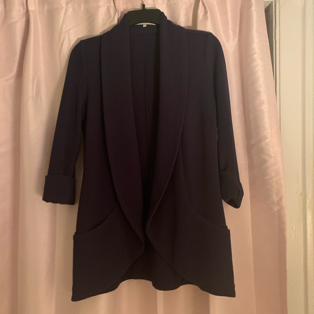 Navy blue casual blazer style jacket